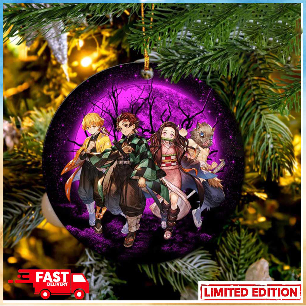 Demon Slayer Team Pink Moonlight Perfect Gift For Holiday Christmas Tree Decorations Ornament Demon Slayer Team Pink Moonlight Perfect Gift For Holiday Christmas Tree Decorations Ornament