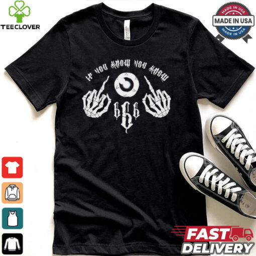 Demonic Middle Finger if you know you know Halloween shirt