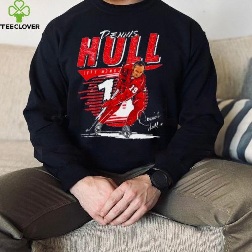 Dennis Hull Detroit Red Wings Comet signature shirt