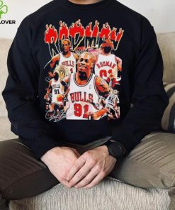 Dennis rodman chicago bulls basketball graphic signature T shirt