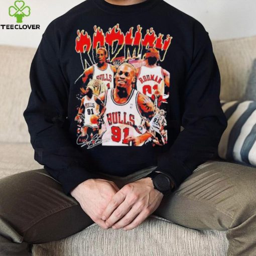 Dennis rodman chicago bulls basketball graphic signature T hoodie, sweater, longsleeve, shirt v-neck, t-shirt