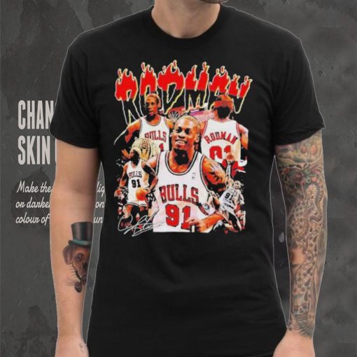 Dennis rodman chicago bulls basketball graphic signature T hoodie, sweater, longsleeve, shirt v-neck, t-shirt