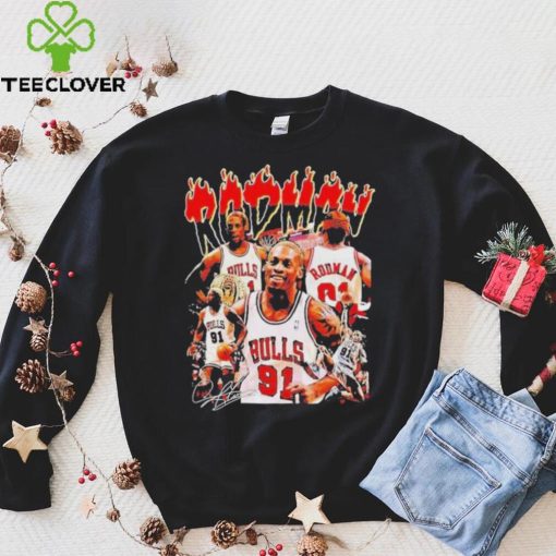 Dennis rodman chicago bulls basketball graphic signature T hoodie, sweater, longsleeve, shirt v-neck, t-shirt