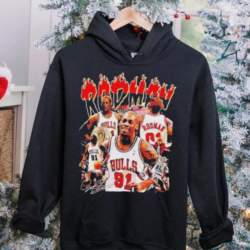 Dennis rodman chicago bulls basketball graphic signature T hoodie, sweater, longsleeve, shirt v-neck, t-shirt