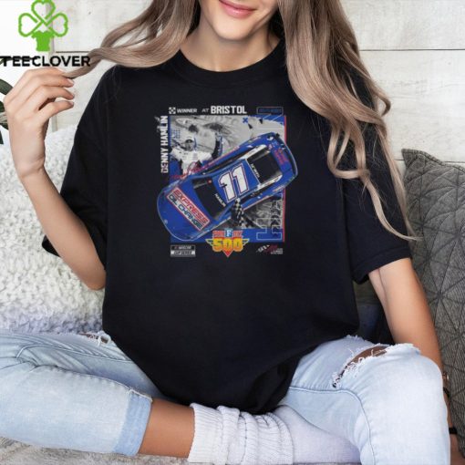 Denny Hamlin Checkered Flag Sports Charcoal 2024 Food City 500 Race Win T Shirt