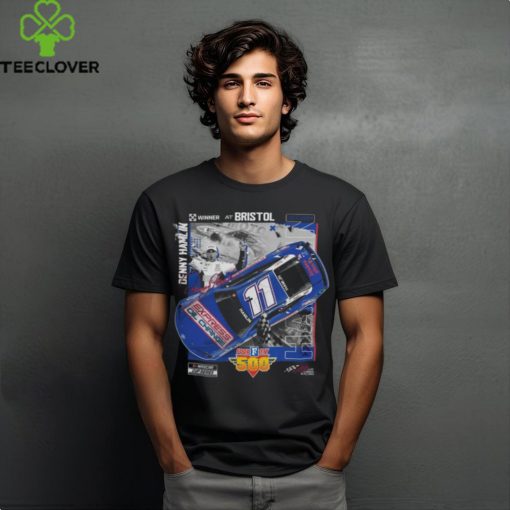 Denny Hamlin Checkered Flag Sports Charcoal 2024 Food City 500 Race Win T Shirt