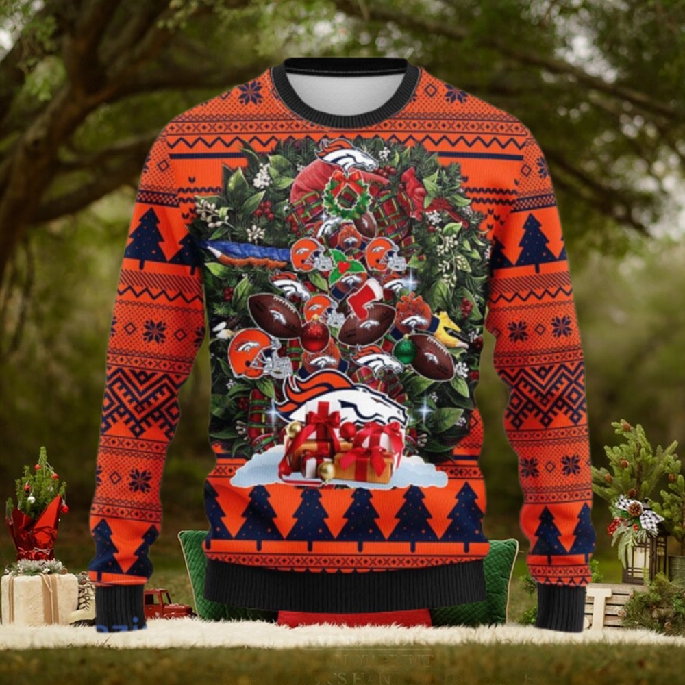 Denver Brocos Tree Ugly Christmas Fleece Sweater Denver Brocos Tree Ugly Christmas Fleece Sweater
