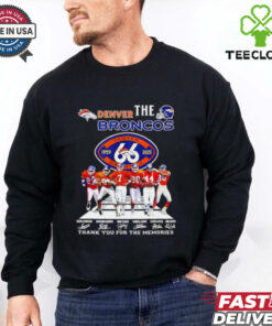 Denver Broncos 1959 2025 66 Years Thank You For The Memories signature  2D T shirt