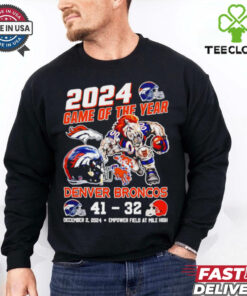 Denver Broncos 2024 Game of the Year 41 32 score mascot shirt