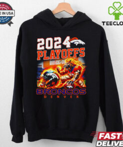 Denver Broncos 2024 Playoffs mascot fire shirt