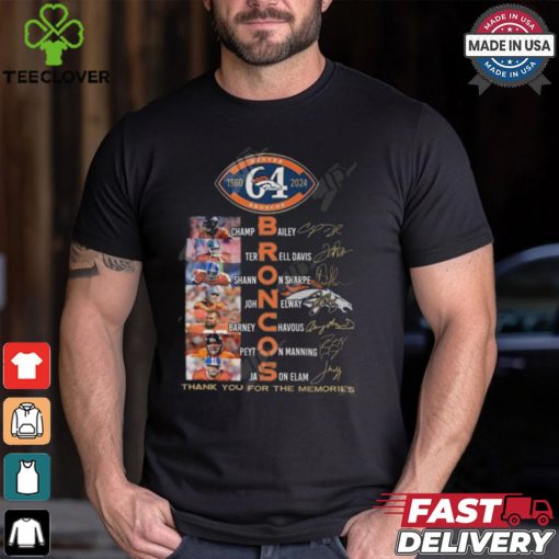 Denver Broncos 64 Years Of 1960 2024 Thank You For The Memories T Shirt