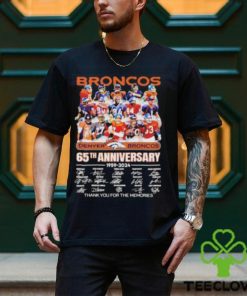 Denver Broncos 65th Anniversary 1959 2024 Thank You For The Memories T Shirt