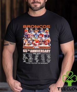 Denver Broncos 65th Anniversary 1959 2024 Thank You For The Memories T Shirt