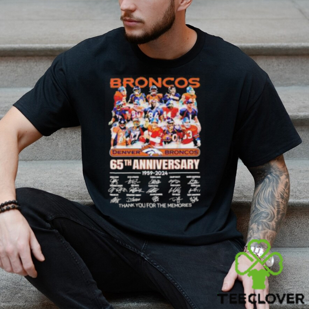 Denver Broncos 65th Anniversary 1959 2024 Thank You For The Memories T Shirt Denver Broncos 65th Anniversary 1959 2024 Thank You For The Memories T Shirt