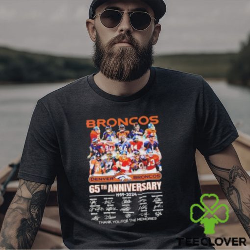 Denver Broncos 65th Anniversary 1959 2024 Thank You For The Memories T Shirt