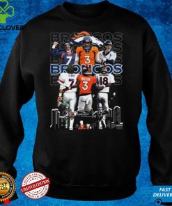 Denver Broncos 7 John Elway 3 Russell Wilson 18 Peyton Manning signatures T Shirts