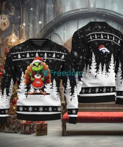 Denver Broncos Black Grinch Turkey Disguise Thankgiving Ugly Christmas Sweater Gift Holidays 1 Denver Broncos Black Grinch Turkey Disguise Thankgiving Ugly Christmas Sweater Gift Holidays