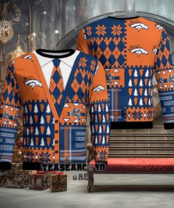 Denver Broncos Cardigan NFL Ugly Christmas Sweater