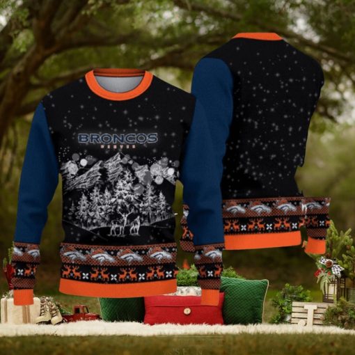 Denver Broncos Christmas Mountain Hot Trending Ugly Sweater For Fans