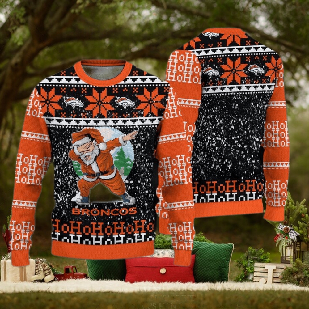 Denver Broncos Christmas Santa Claus Ugly Sweater For Men Women