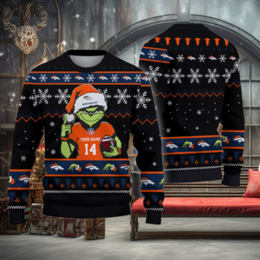 Denver Broncos Custom Chrismas Ugly Sweater