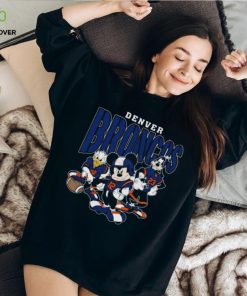 Denver Broncos Football Mickey Donald Duck And Goofy Football Team Vintage Shirt