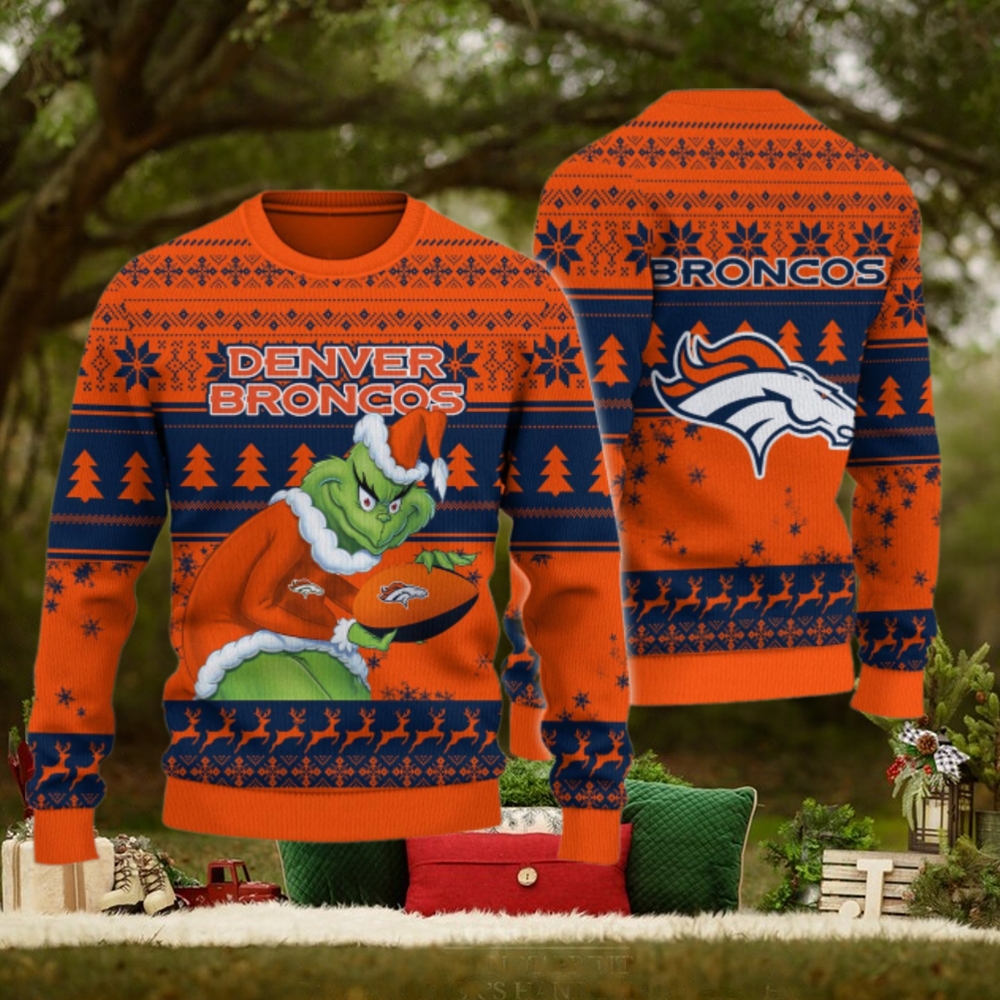 Denver Broncos Grinch Ugly Christmas Sweater Denver Broncos Grinch Ugly Christmas Sweater