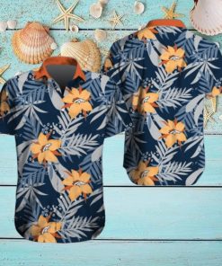 Denver Broncos Hawaiian Tracksuit Floral Outfits Button Down Shirt Beach Shorts