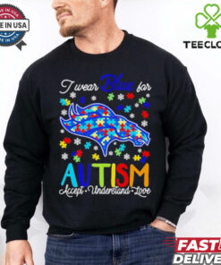 Denver Broncos I wear blue for Autism accept understand love shirt
