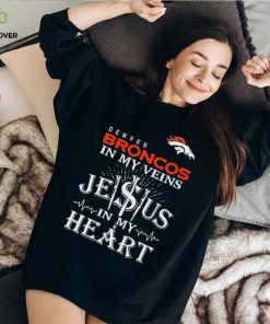 Denver Broncos In My Vien Jesus In My Heart Logo Shirt