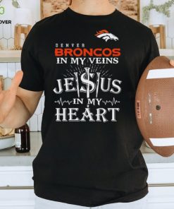 Denver Broncos In My Vien Jesus In My Heart Logo Shirt