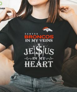 Denver Broncos In My Vien Jesus In My Heart Logo Shirt