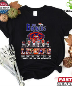 Denver Broncos Legends thank you for the memories signature city skyline shirt