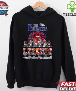 Denver Broncos Legends thank you for the memories signature city skyline shirt