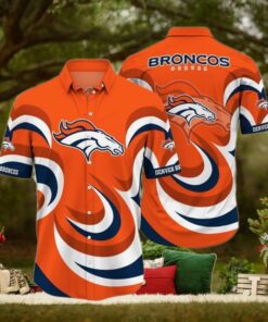 Denver Broncos Logo NFL Football Team Men Hawaiian Shirt Custom Best Football Fan Gift