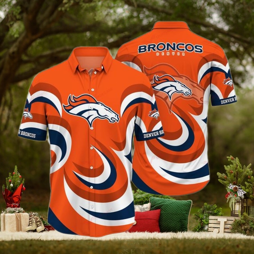 Denver Broncos Logo NFL Football Team Men Hawaiian Shirt Custom Best Football Fan Gift Denver Broncos Logo NFL Football Team Men Hawaiian Shirt Custom Best Football Fan Gift