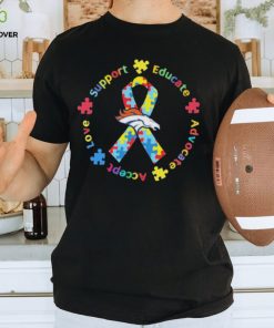 Denver Broncos Love Support Educate Advocate Accept Autism Awareness Shirt