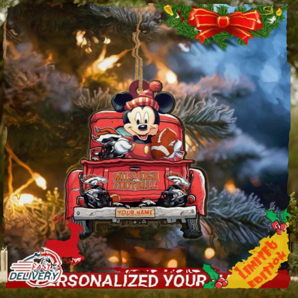 Denver Broncos Mickey Mouse Ornament Personalized Your Name Sport Home Decor Denver Broncos Mickey Mouse Ornament Personalized Your Name Sport Home Decor