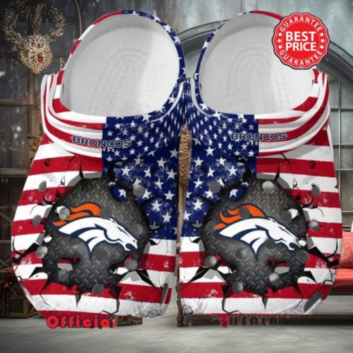 Denver Broncos NFL American Flag Crocs New For This Season Trending