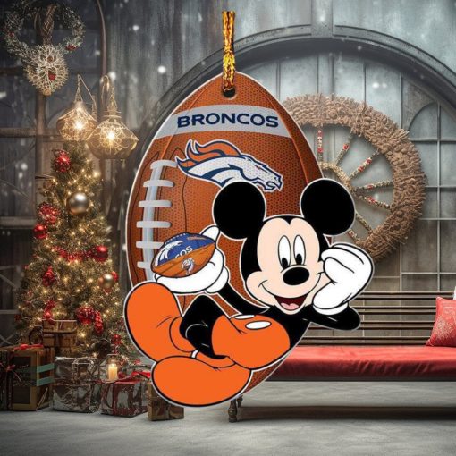 Denver Broncos NFL Disney Mickey Mouse Xmas Gifts For Fans Personalized Christmas Tree Decorations Ornament