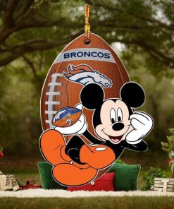 Denver Broncos NFL Disney Mickey Mouse Xmas Gifts For Fans Personalized Christmas Tree Decorations Ornament