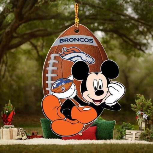 Denver Broncos NFL Disney Mickey Mouse Xmas Gifts For Fans Personalized Christmas Tree Decorations Ornament