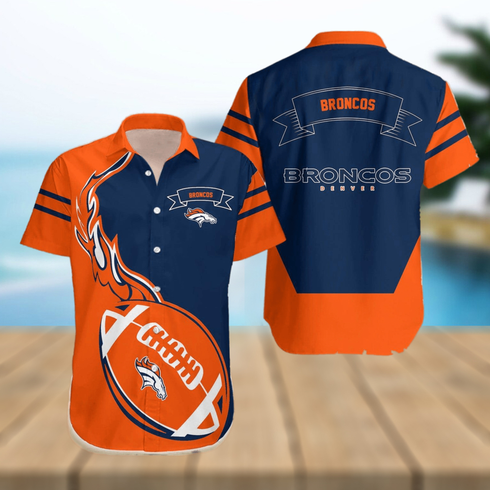 Denver Broncos NFL Flame Ball Hawaiian Shirt Denver Broncos NFL Flame Ball Hawaiian Shirt