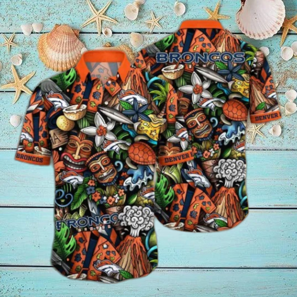 Denver Broncos NFL Flower Hawaii Shirt And Tshirt For Fans Denver Broncos NFL Flower Hawaii Shirt And Tshirt For Fans