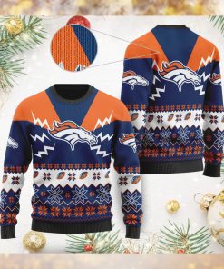 Denver Broncos NFL Football Team Logo Symbol 3D Ugly Christmas Sweater Shirt Apparel For Men And Women On Xmas Days