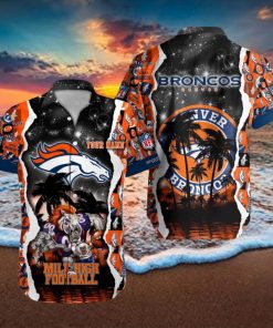 Denver Broncos NFL Hawaiian Shirt Custom Name 3D All Over Printed Hawaii Shirt