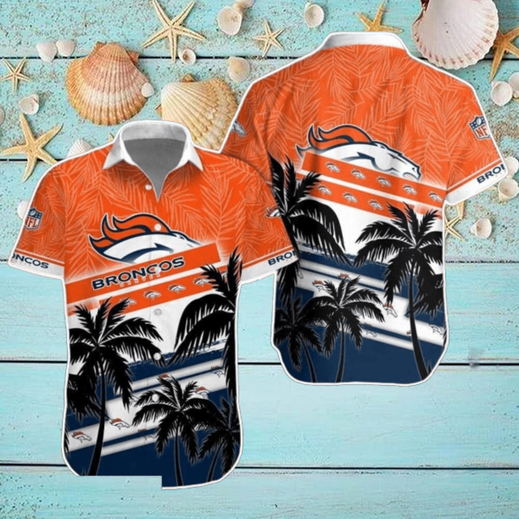 Denver Broncos NFL Hawaiian Shirt Palm Trees Pattern New Design For Fans Denver Broncos NFL Hawaiian Shirt Palm Trees Pattern New Design For Fans