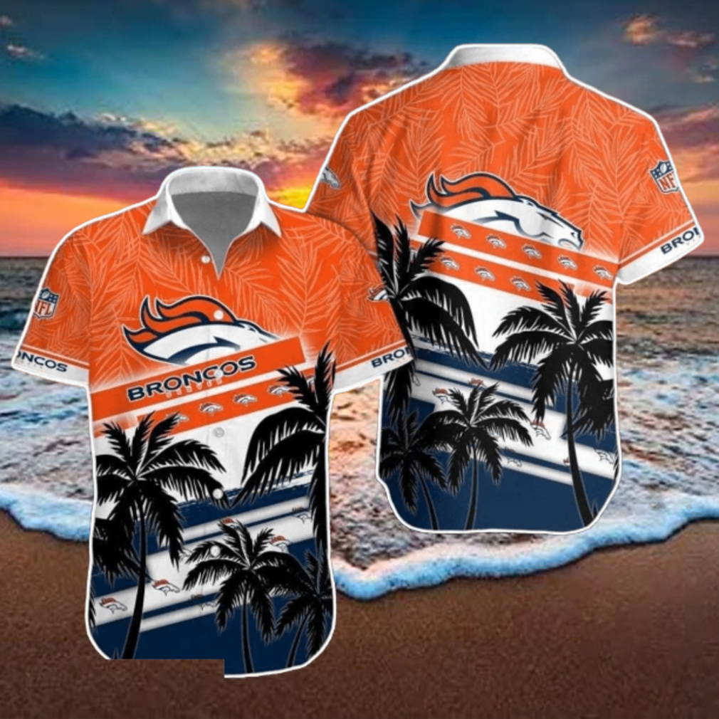 Denver Broncos NFL Hawaiian Shirt Palm Trees Pattern New Design For Fans Denver Broncos NFL Hawaiian Shirt Palm Trees Pattern New Design For Fans