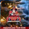 Personalized Sox Cat Christmas Ceramic Ornament
