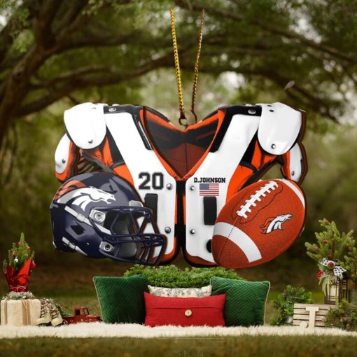 Denver Broncos NFL Sport Ornament Custom Your Name And Number